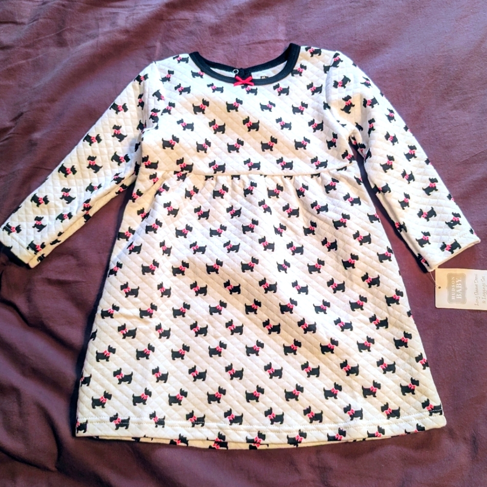 Hudson Baby 3T Quilted Scottie Dress